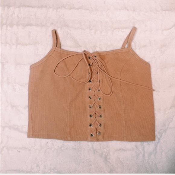 Forever 21 beige corset tank - Picture 2 of 2